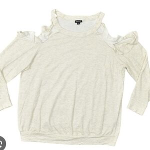 Torrid Cold Shoulder Ruffle Long Sleeve Top